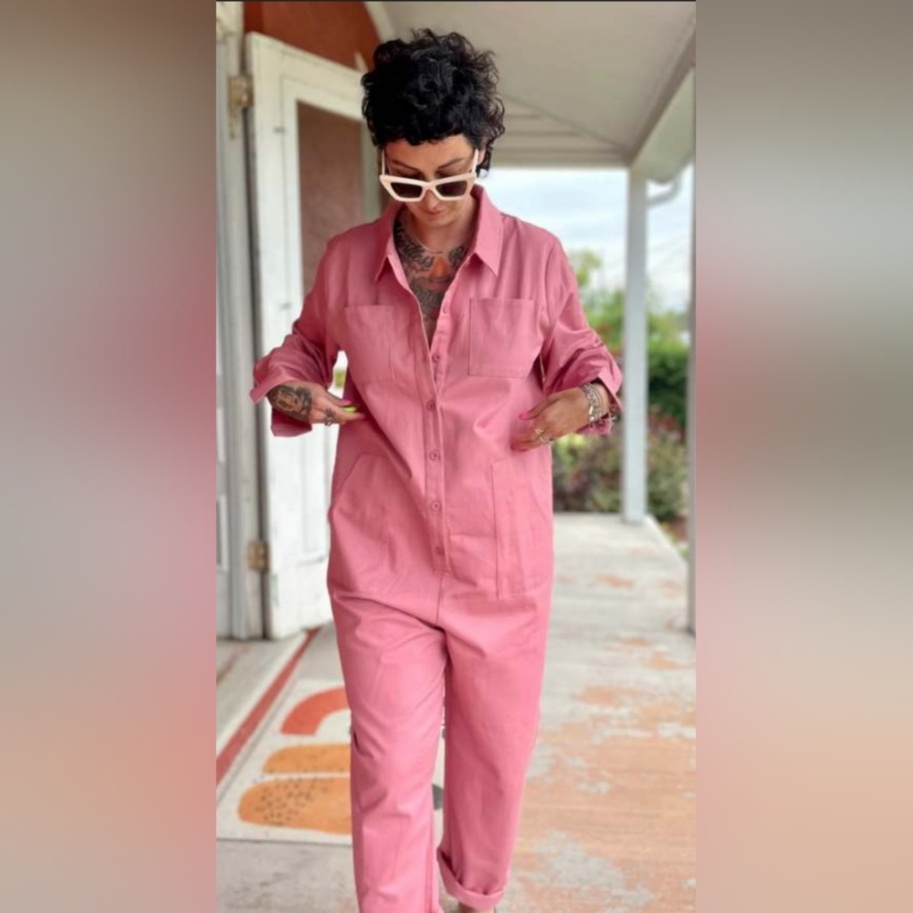 XL Baggy Button Up Boiler Suit